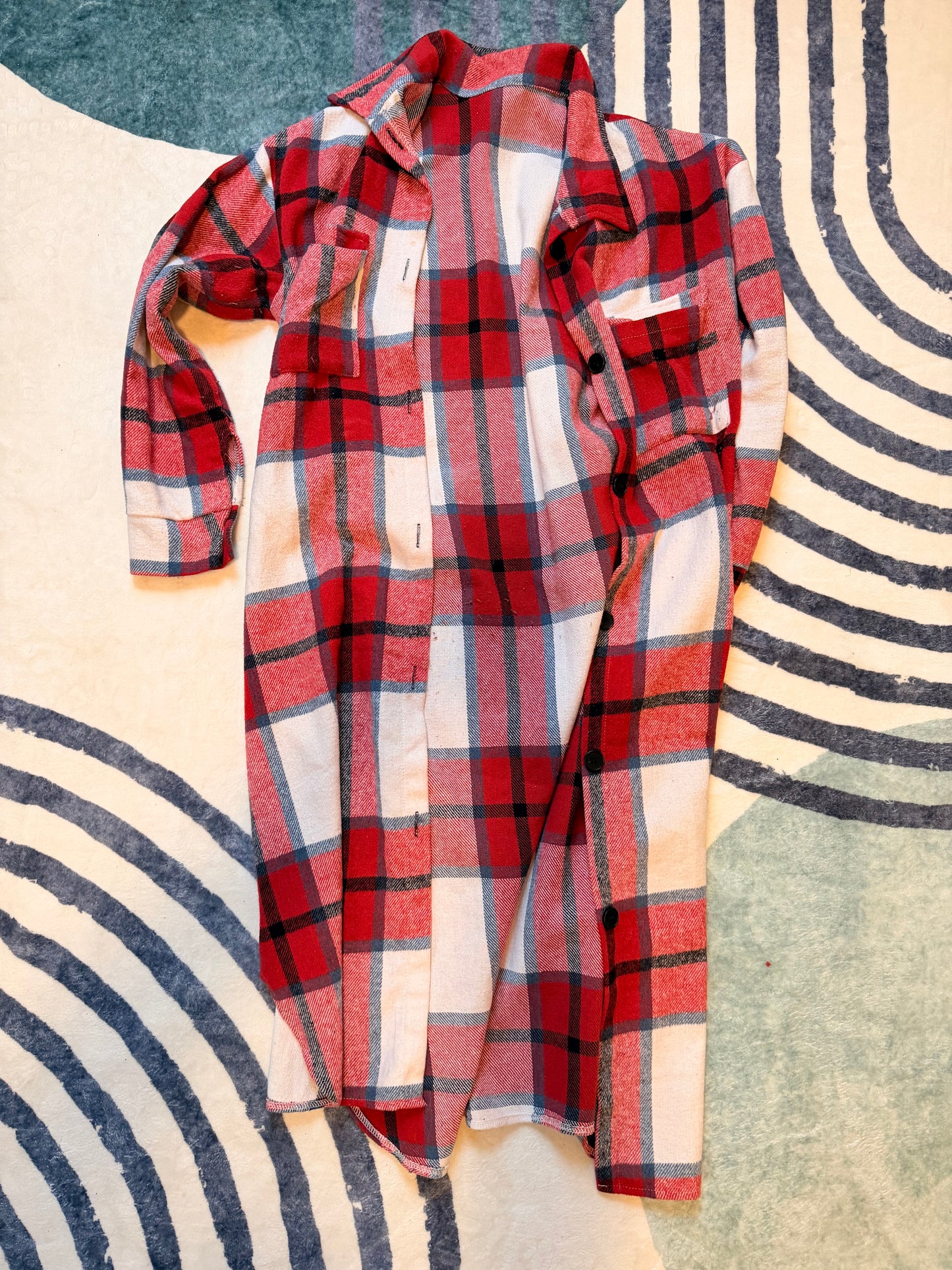 Pre-Owned Plaid Cardigan