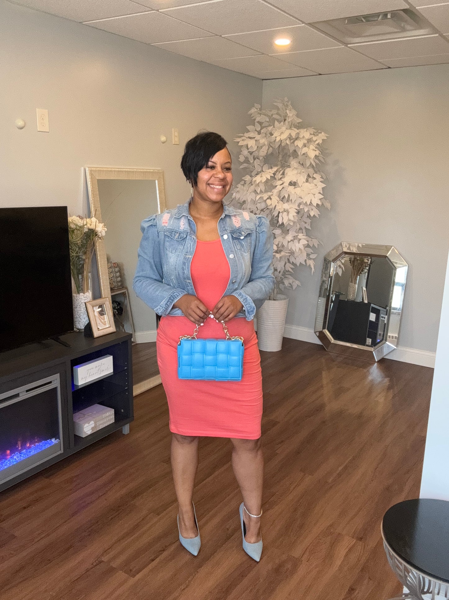 "Never Basic" Cotton Bodycon Dress